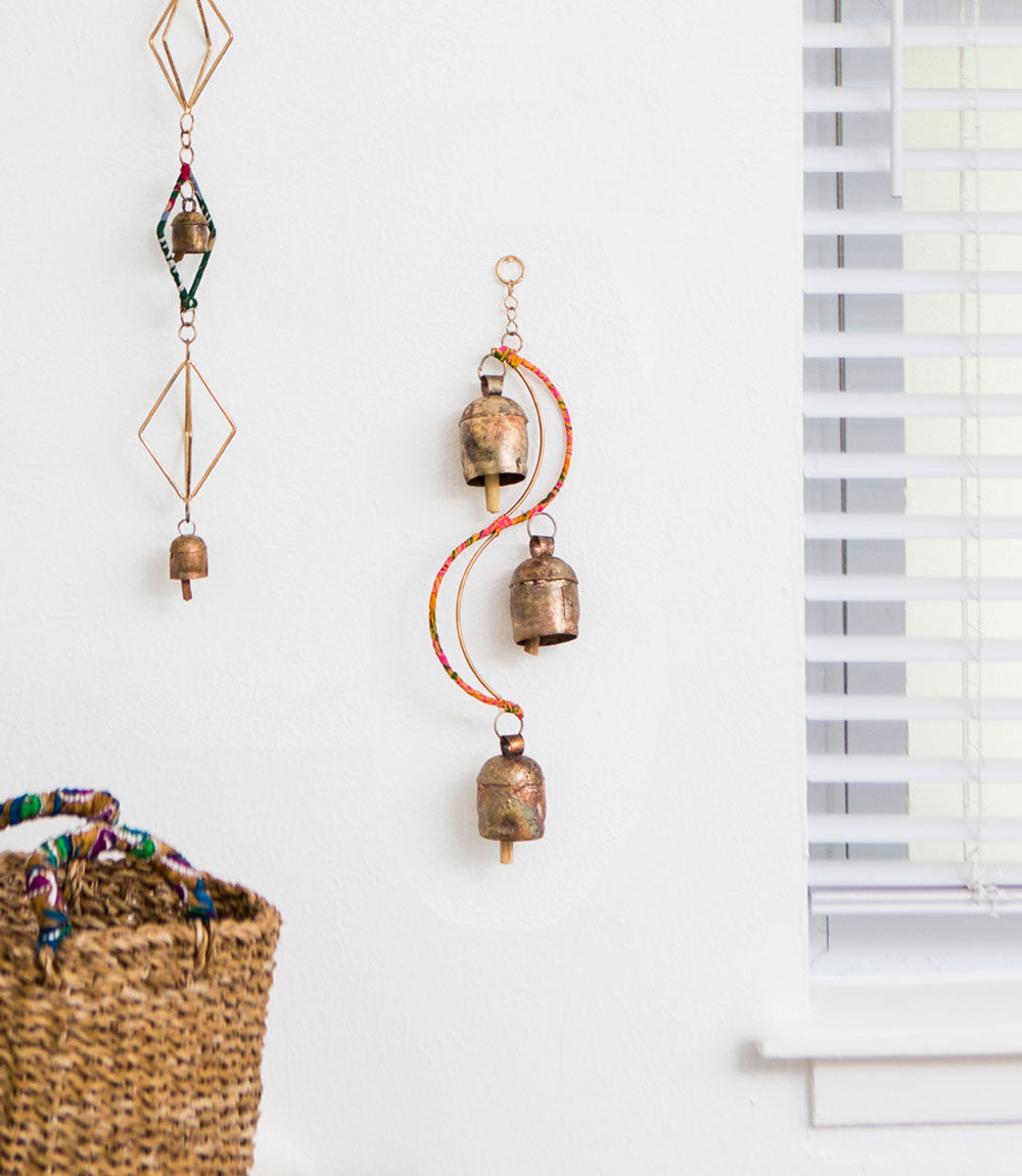 Delicate Song Sari Wrap Bells Wind Chime - Assorted