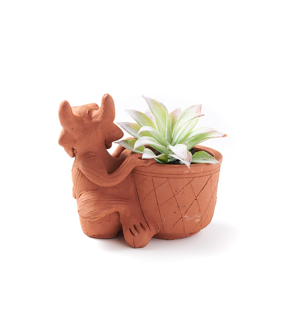 Rakshana Cow Plant Pot - Terracotta