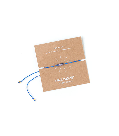 Indali Sodalite Stone Thread Friendship Bracelet - Blue, Semi Precious - Matr Boomie Wholesale