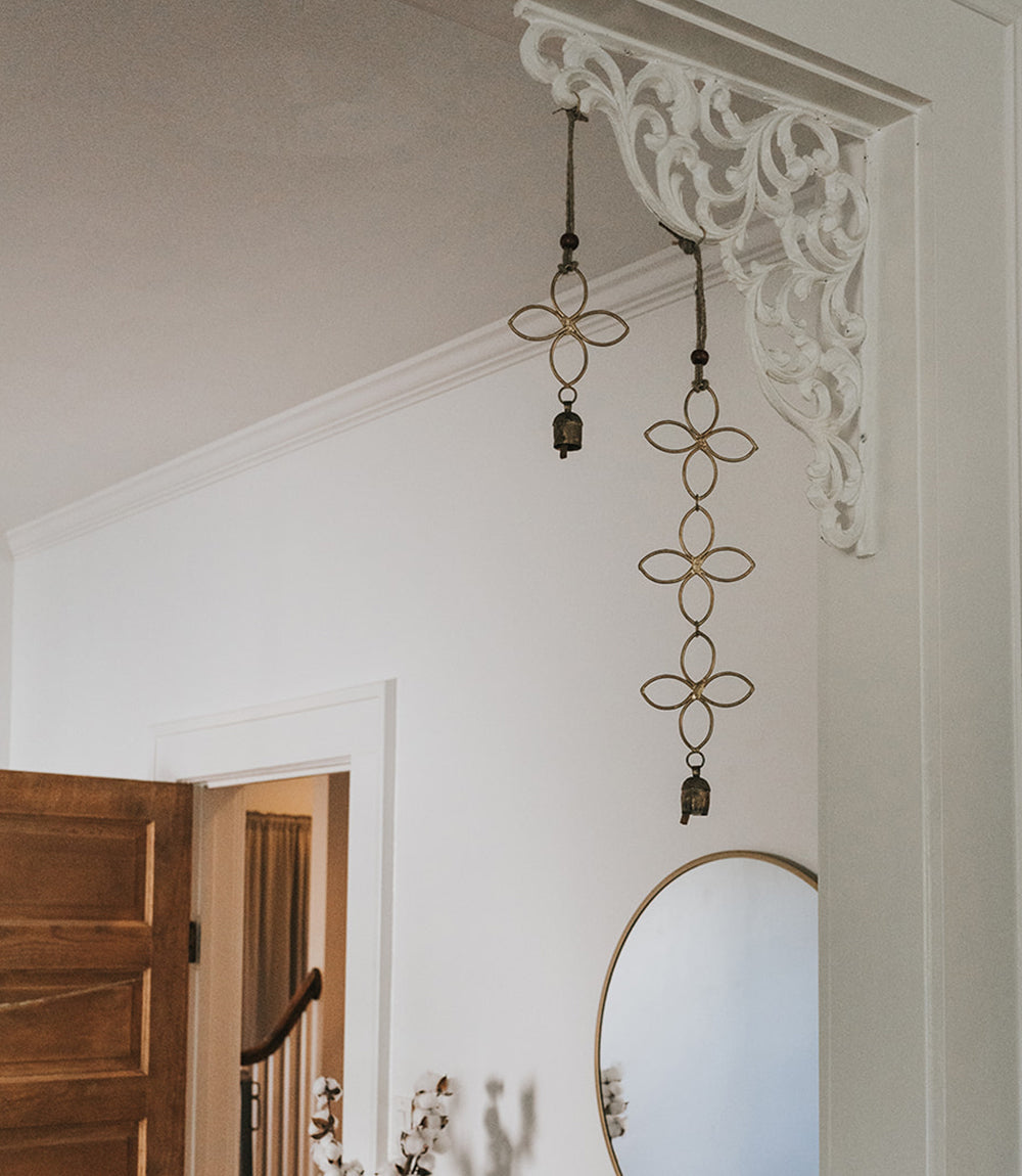 Air Element Quatrefoil Trio Bell Wind Chime - Garden Decor