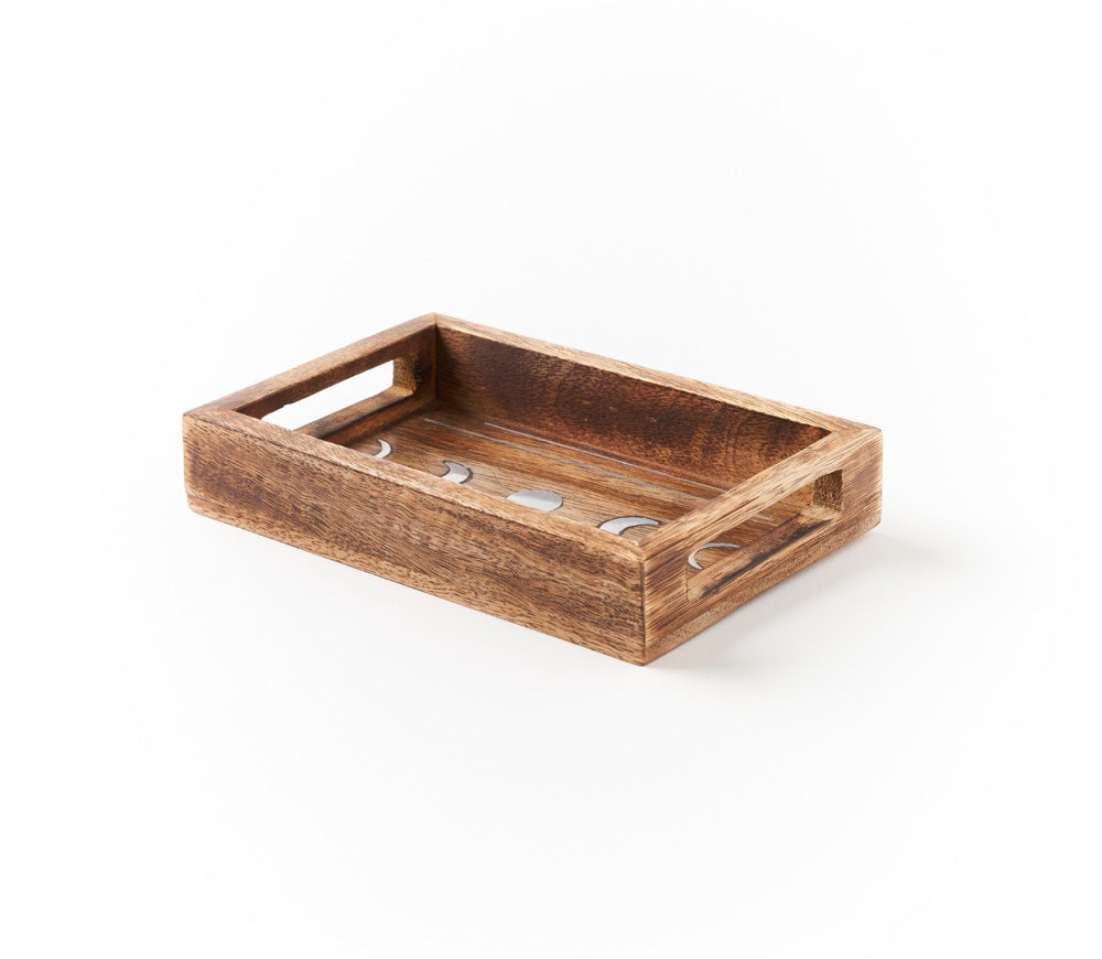 Jyotisha Celestial Rectangular Catch-all Tray - Brass Inlay