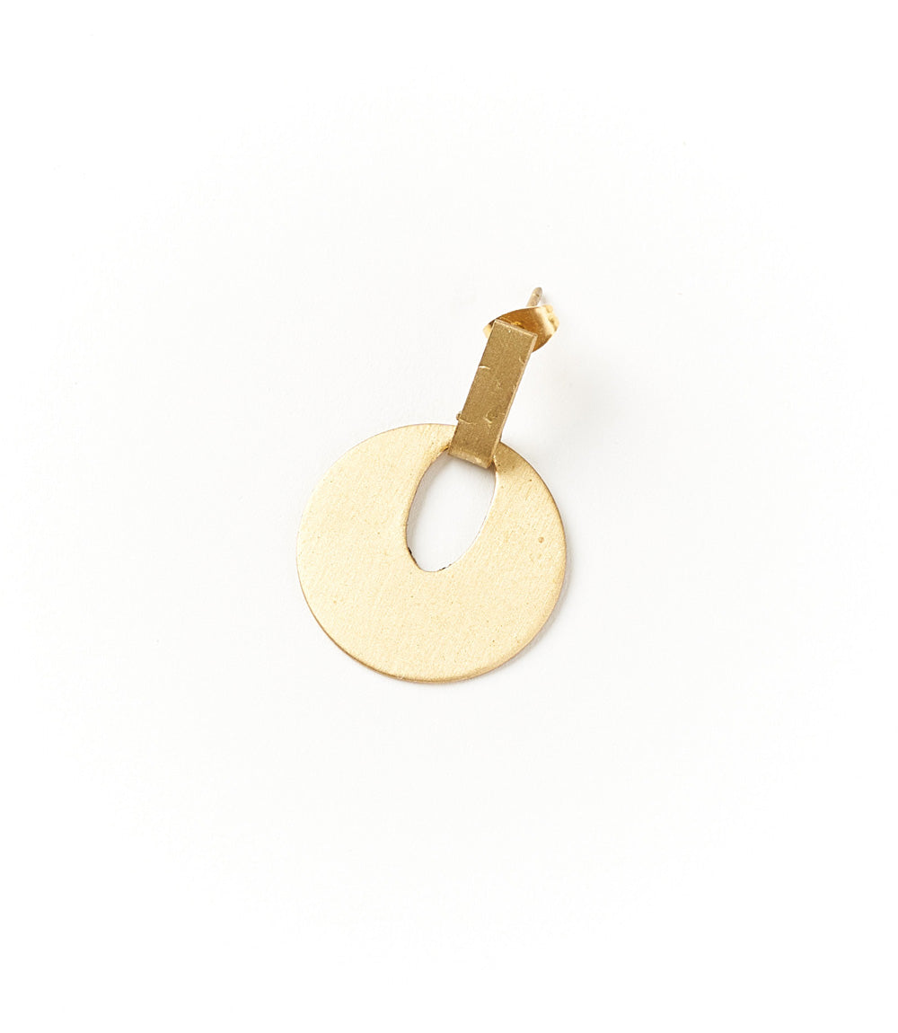 Diya Gold Disc Drop Earrings