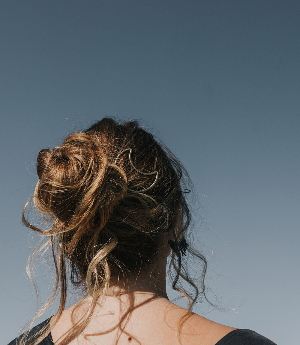 Indukala Moon Barrette - Gold