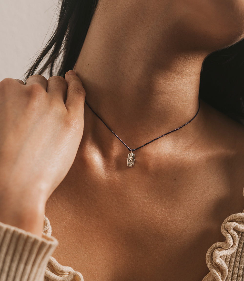 Jivala Hamsa Necklace - Sterling Silver Charm