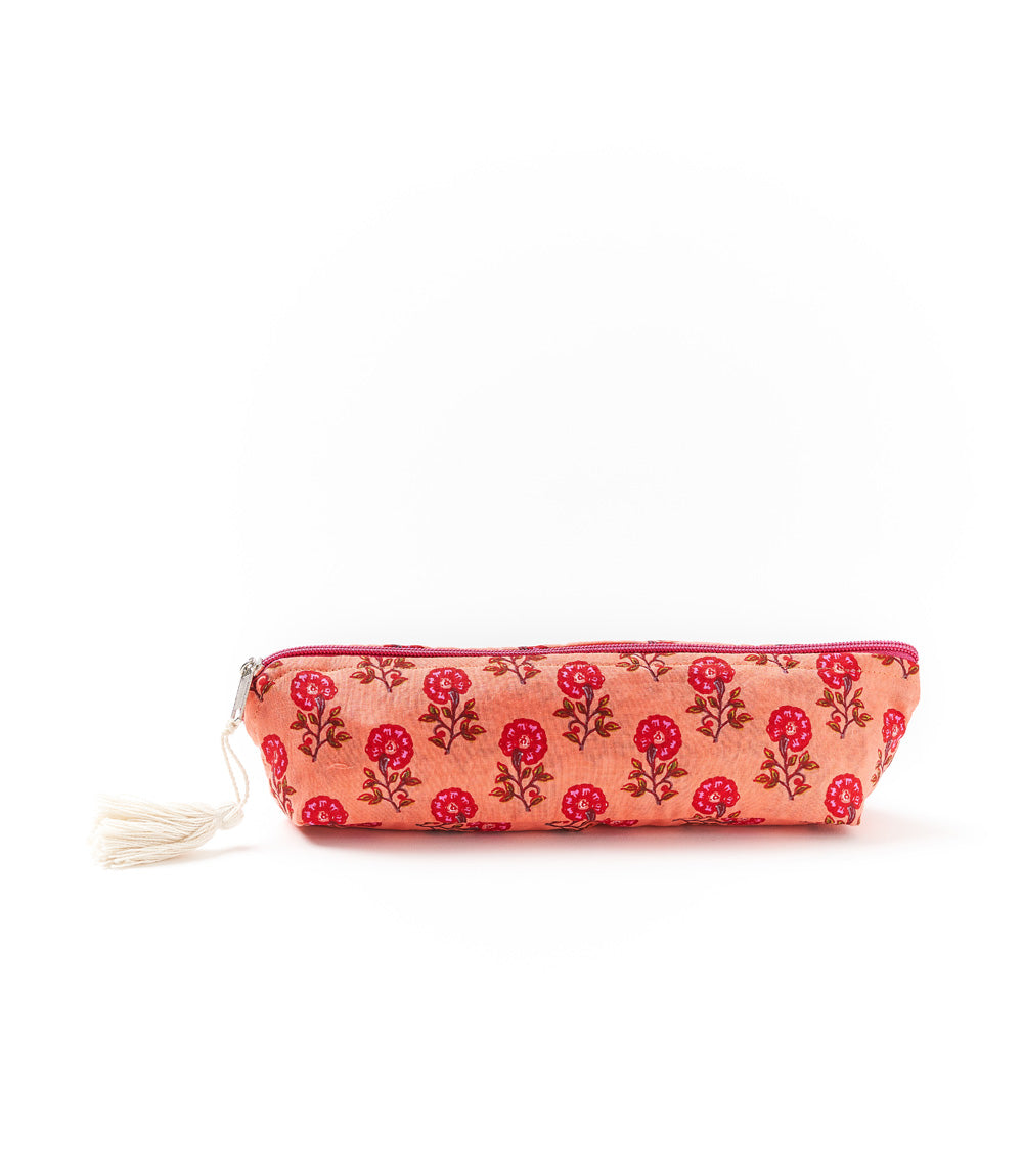 Pakhi Pencil Case Makeup Bag - Assorted Hand Block Print