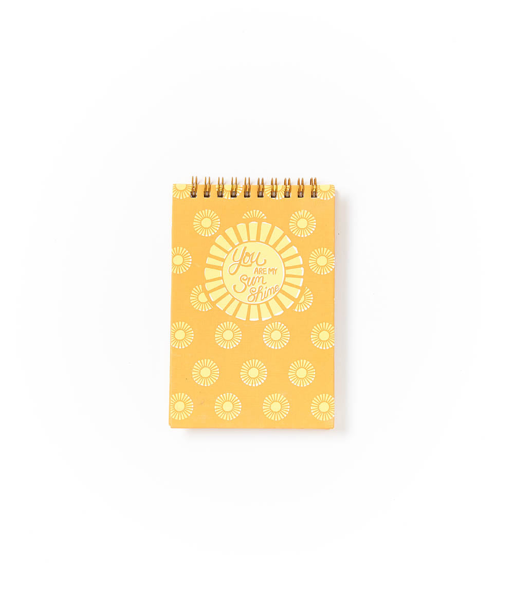 Anju Sunshine 4x6 Spiral Notebook Recycled Paper