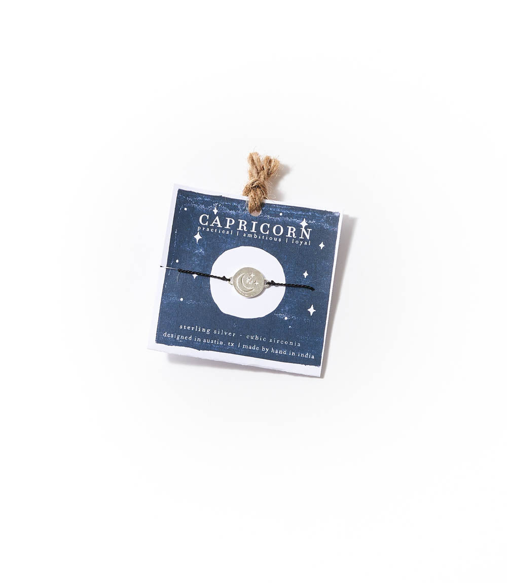 Sterling Silver Capricorn Zodiac Bracelet