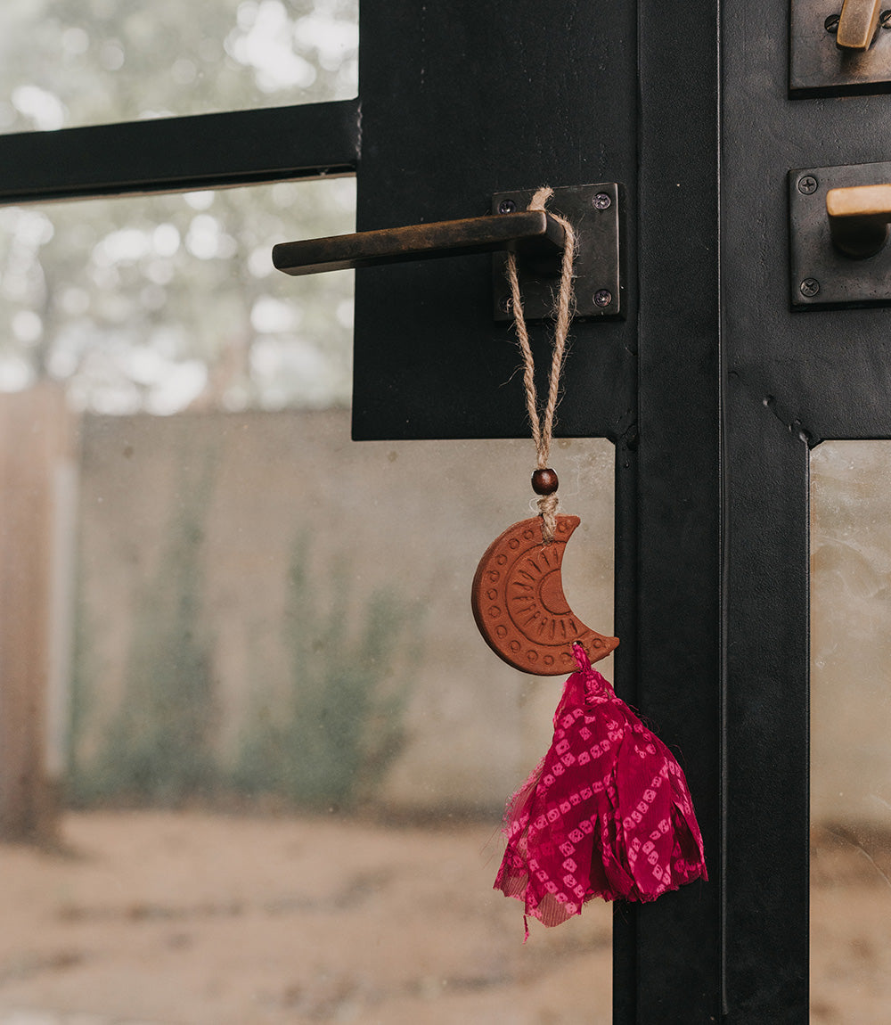 Daksha Crescent Moon Essential Oil Diffuser - Terracotta