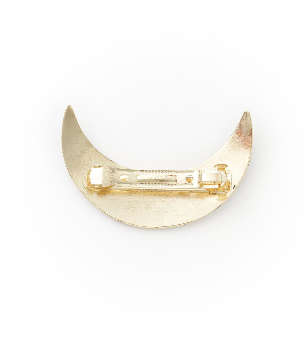 Chandra Crescent Moon Barrette - Mother of Pearl