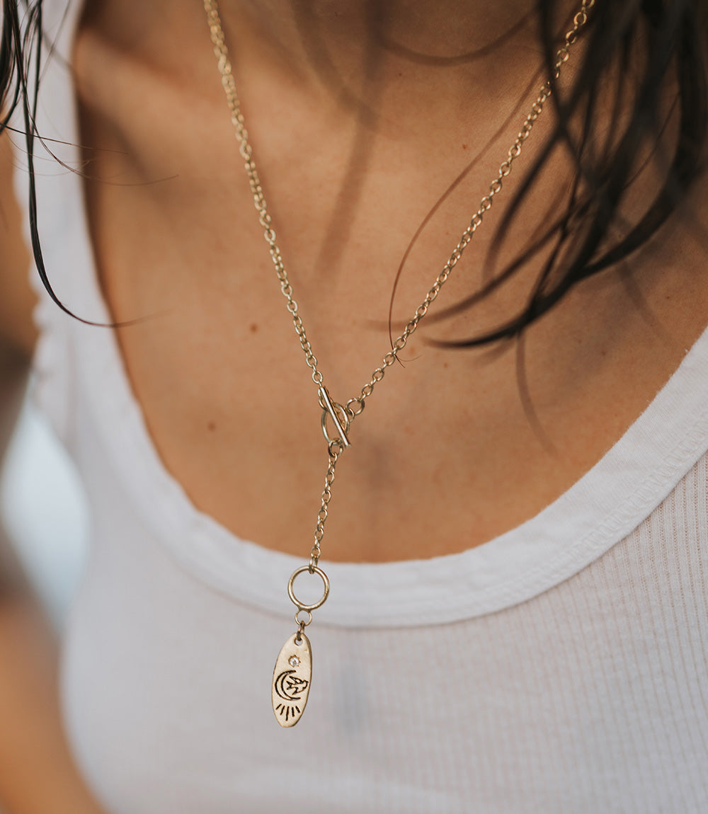 Ruchi Bird Charm Dainty Drop Lariat Necklace