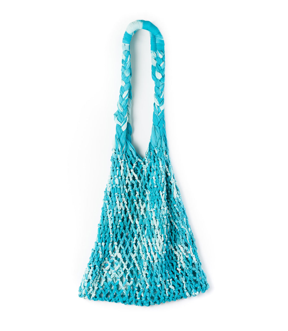 Reusable Fisherman Net Bag - Assorted Upcycled Sari Fabric
