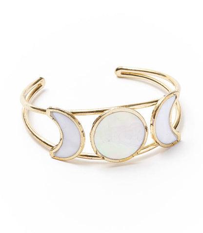 Rajani Moon Phase Cuff Bracelet - Mother of Pearl - Matr Boomie Wholesale