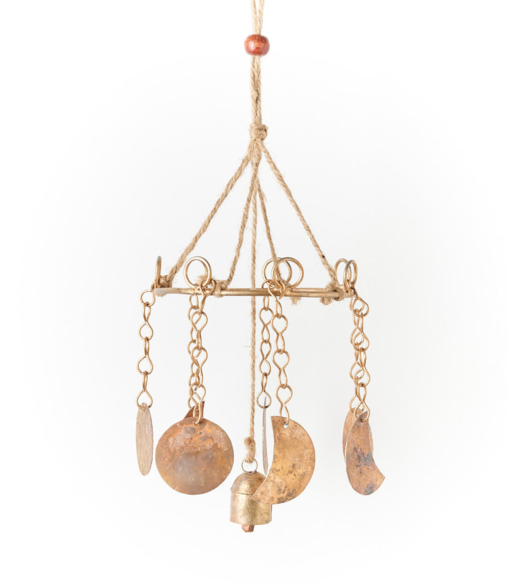 Indukala Moon Phase Mobile Wind Chime with Bell - Matr Boomie Wholesale