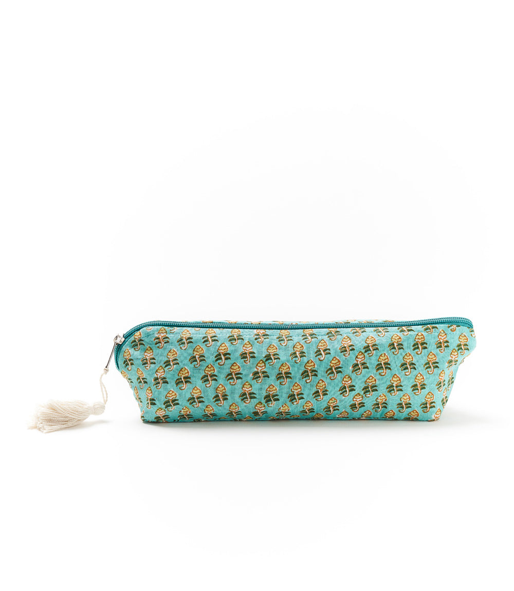 Pakhi Pencil Case Makeup Bag - Assorted Hand Block Print