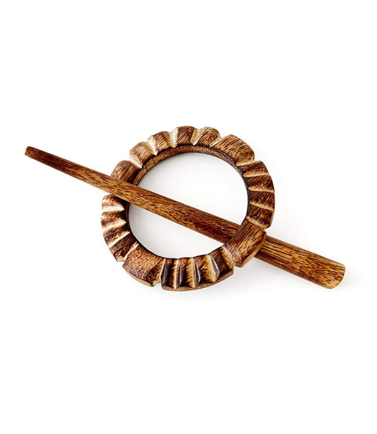 Mango Wood Hair Slide with Stick - Hand Carved - Matr Boomie Wholesale
