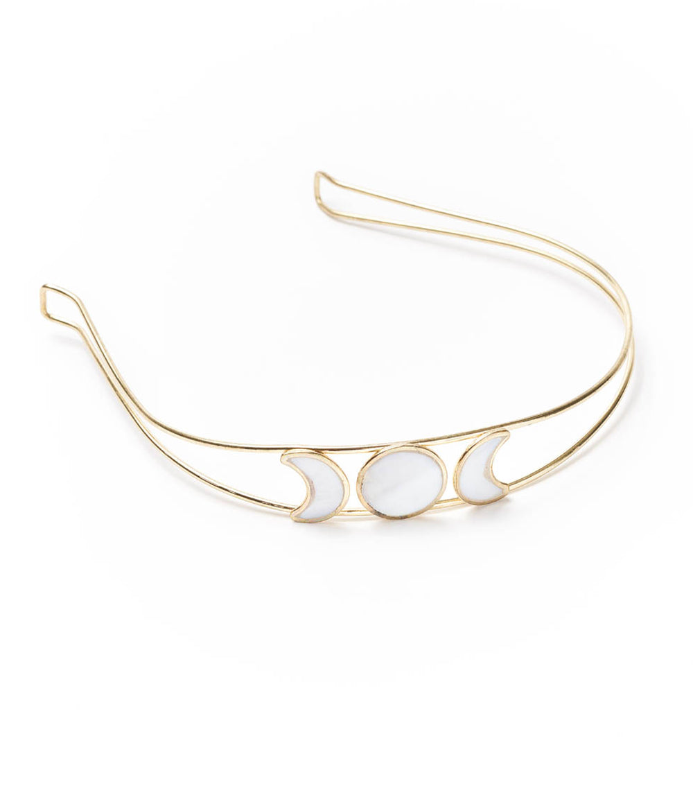 Rajani Moon Phase Headband - Mother of Pearl