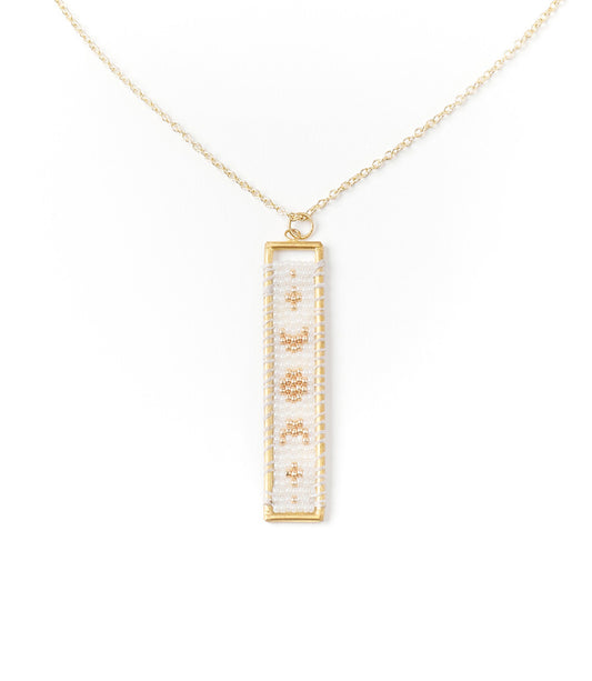 Adiya Moon Phase White Beaded Necklace - Fair Trade Jewelry - Matr Boomie Wholesale