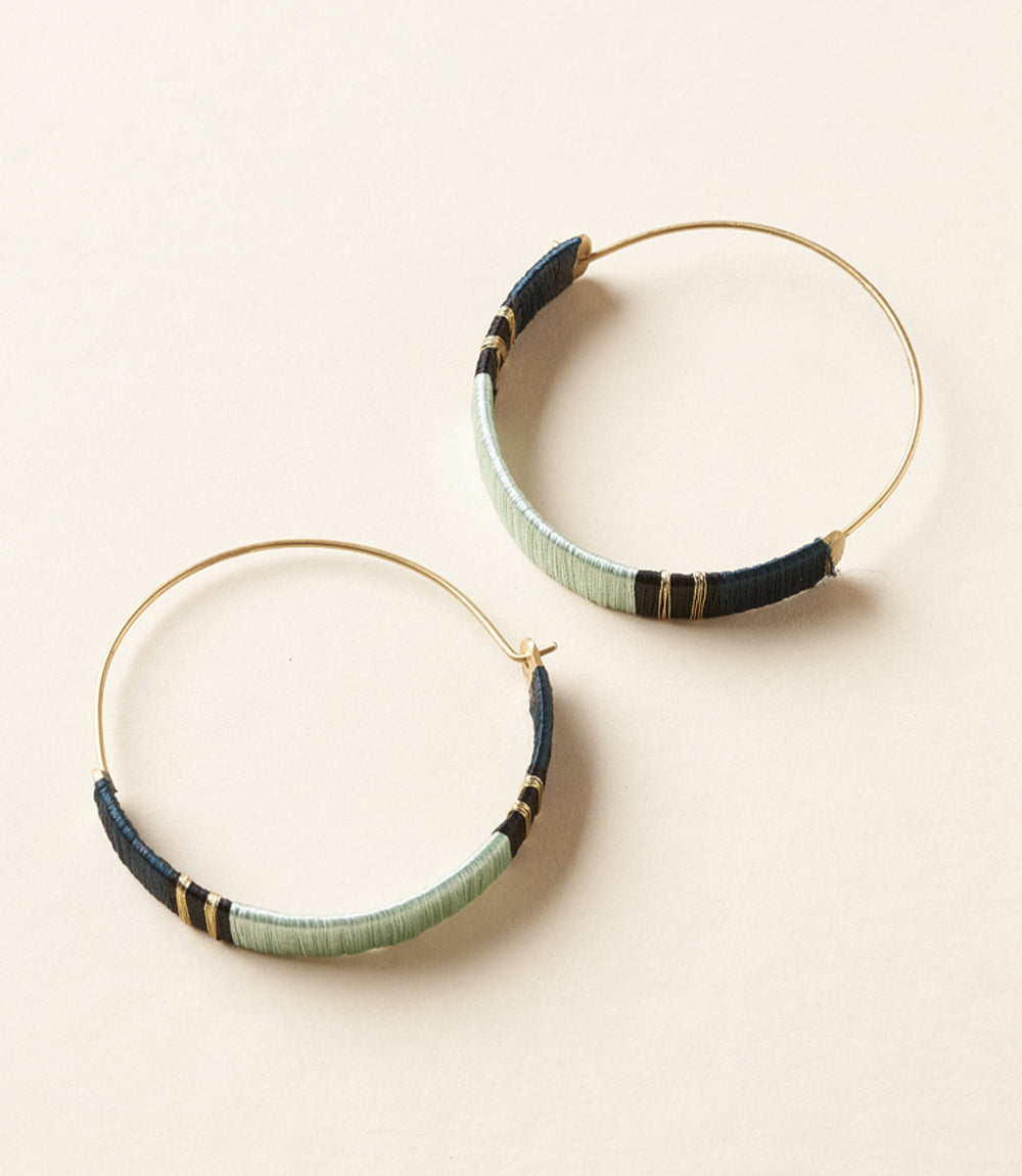 Kaia Hoop Earrings - Blue