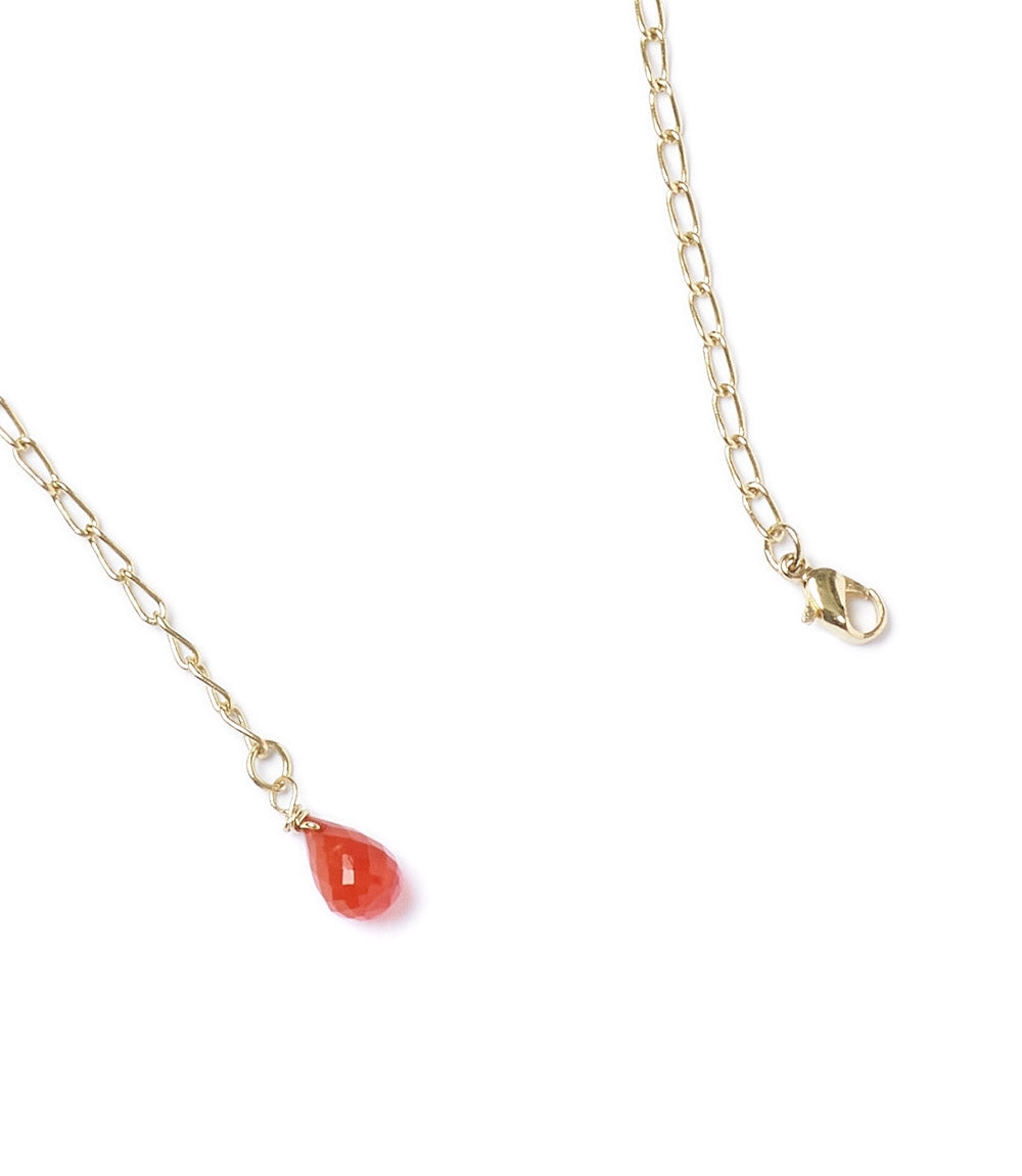 Indali Carnelian Gemstone Drop Necklace - Orange, Semi Precious - Matr Boomie Wholesale