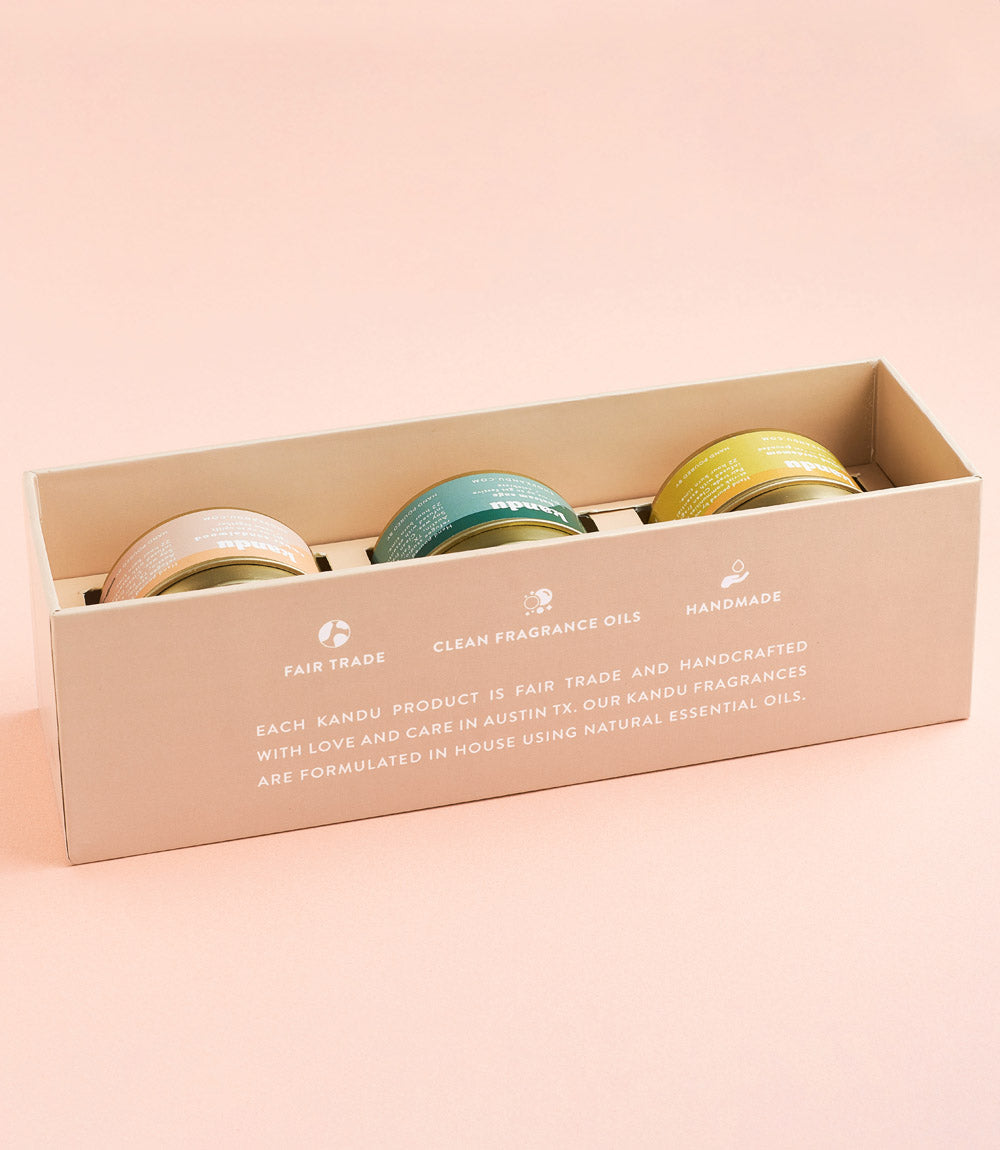 Fall Holiday Candle Gift Set - Set of 3 - 3 oz Candles