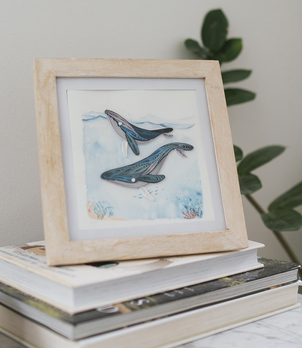 Bimala 6x6 White Rub Quilling Card Frame