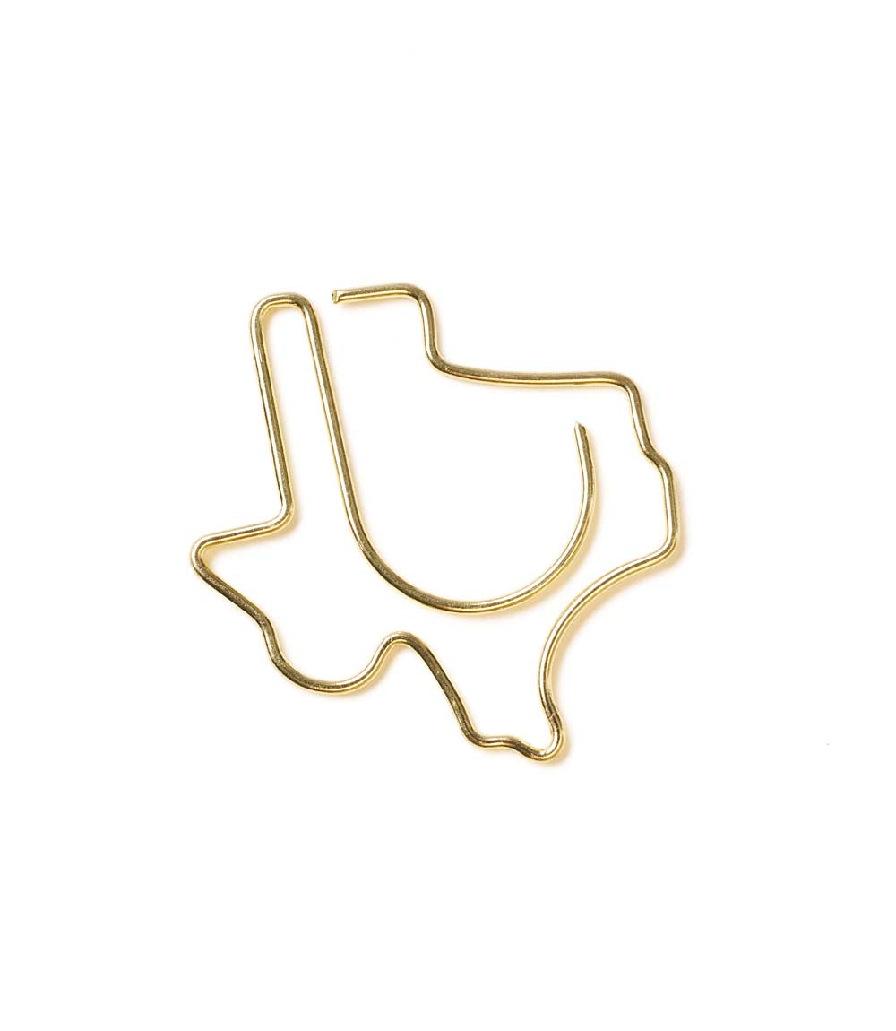 Texas State Wire Bookmark - Gold