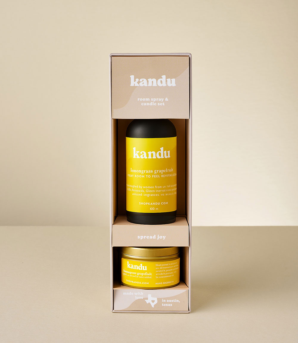 Lemongrass Grapefruit Room Spray and Candle Gift Set