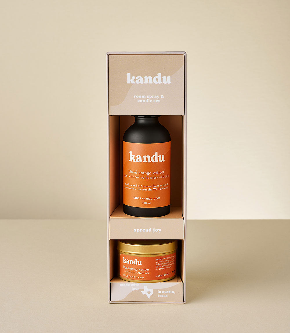 Blood Orange Vetiver Room Spray and Candle Gift Set