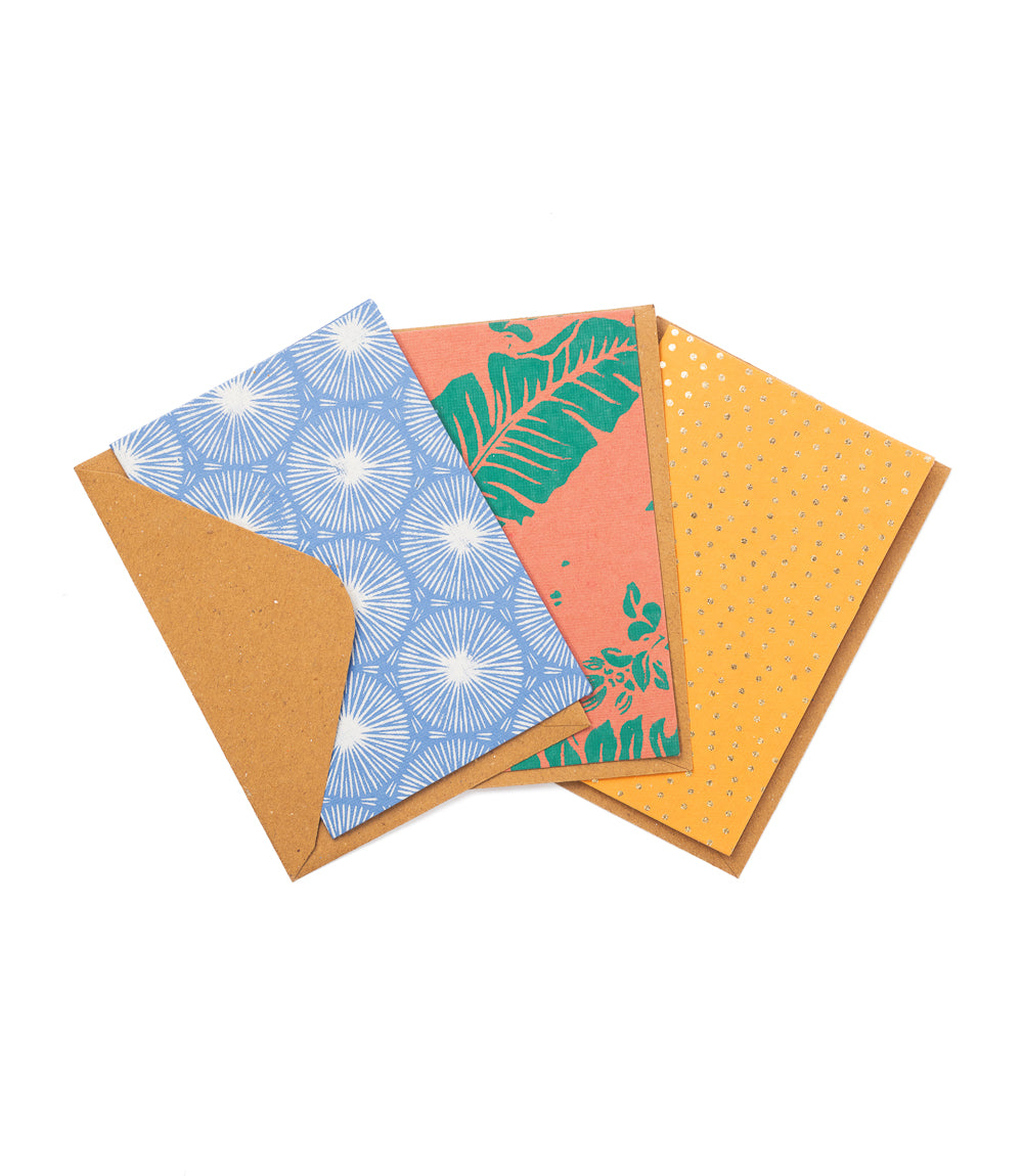 Nikhila 4x6 Individually Wrapped Note Cards, Recycled Paper - Assorted