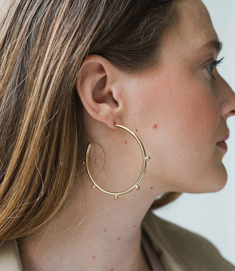 Bhavani Dot Hoop Earrings