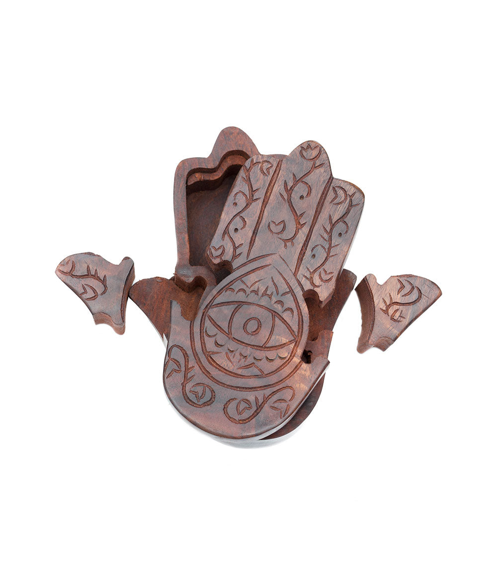 Hamsa Puzzle Box - Sustainably Handmade, Fair Trade