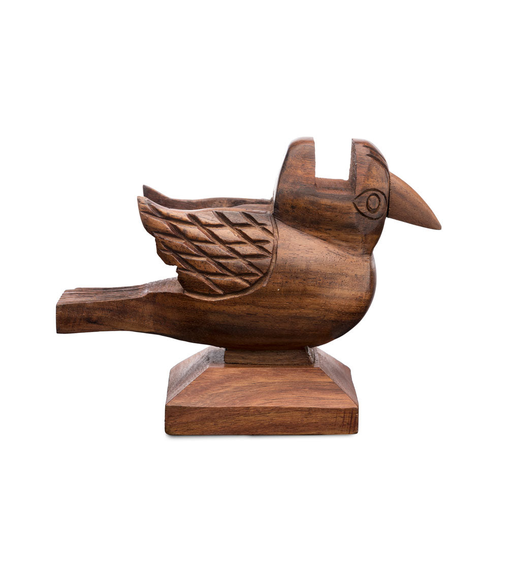 Sparrow Eyeglass Holder Stand - Handcrafted Indian Rosewood