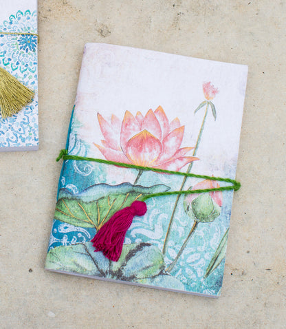 Saraswati Lotus 5x7 Journal Recycled Paper