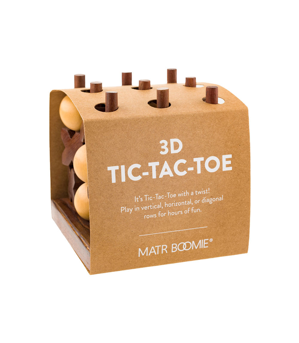 3D Tic Tac Toe Game Set - Handcrafted Wood - Matr Boomie Wholesale