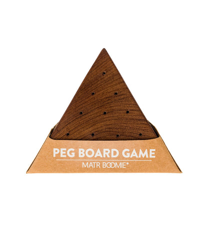 Triangle Peg Board Game - Handcrafted Wood