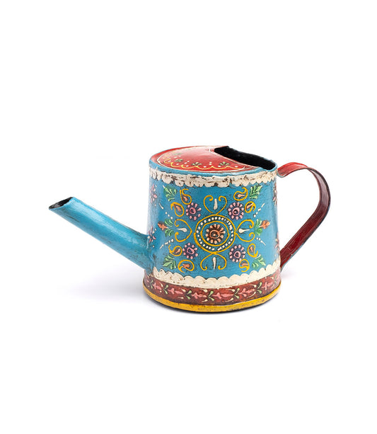 Henna Treasure Floral Mini Metal Watering Can - Hand Painted