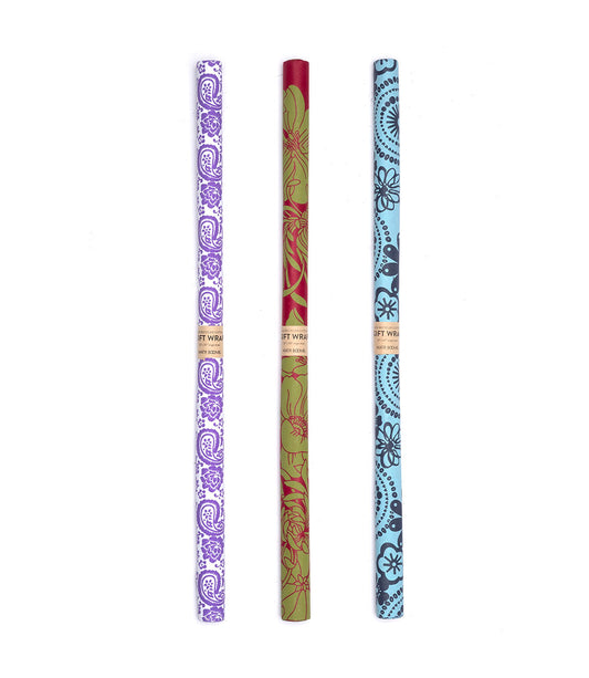 Recycled Paper Gift Wrap Single Rolls - Assorted Eco Friendly - Matr Boomie Wholesale