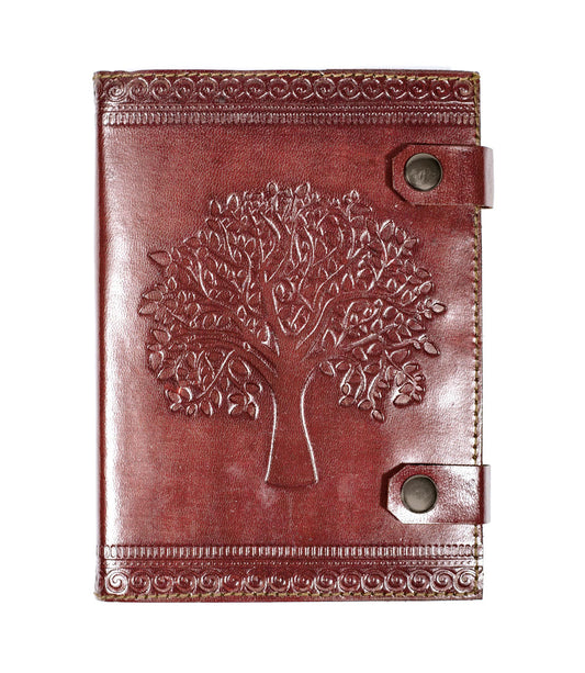 Aranyani Tree of Life 5x7 Leather Journal - Refillable Recycled Paper - Matr Boomie Wholesale