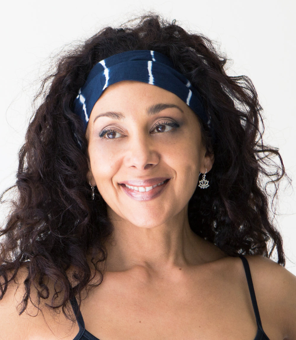 Shibori Tie Dye Headband - Indigo and White