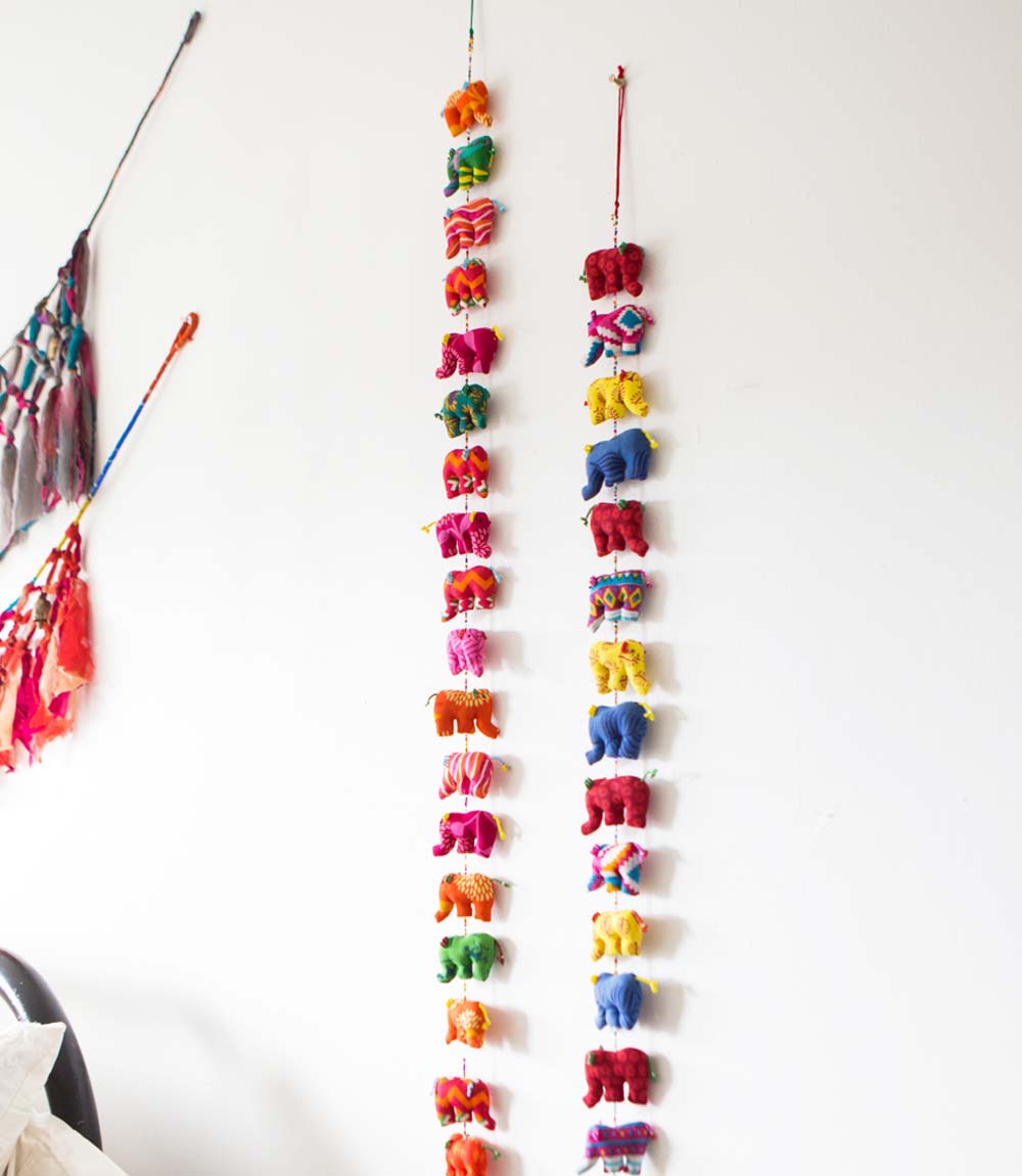 Festival Elephant Hanging Garland - Handcrafted, Fair Trade