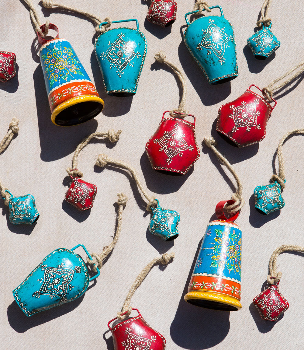 Henna Treasure Multicolor Bell Wind Chime - Hand Painted