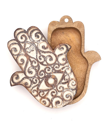Aashiyana Hamsa Wooden Pivot Box - Hand Carved Antique Finish