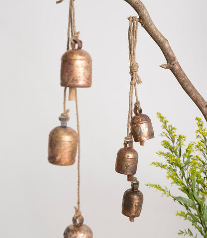 Rustic Wind Chime Small Cascading Bells - Garden, Patio