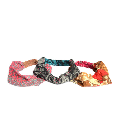 Kantha Headband - Assorted Upcycled Sari Fabric - Matr Boomie Wholesale