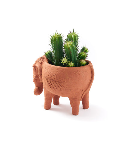 Rakshana Elephant Plant Pot - Terracotta