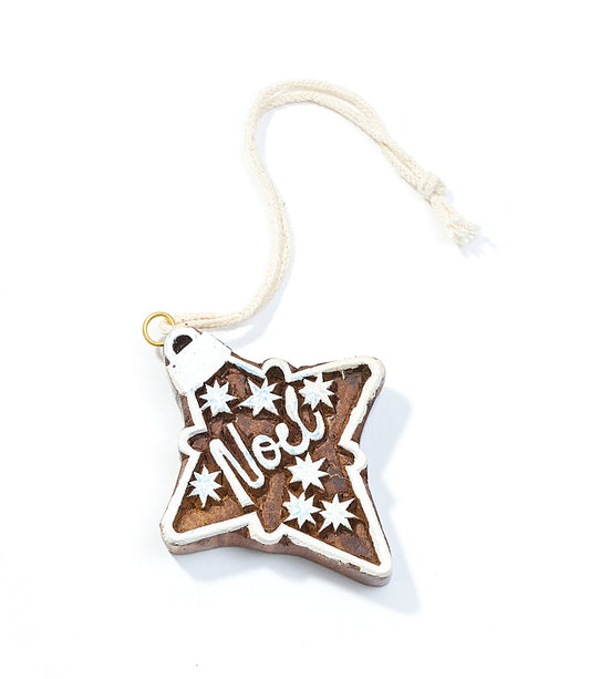 Hima Bindu Noel Ornament - Handcrafted Wood, Fair Trade