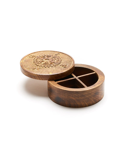 Wanderlust Compass Pivot Box - Handcrafted Wood, Fair Trade