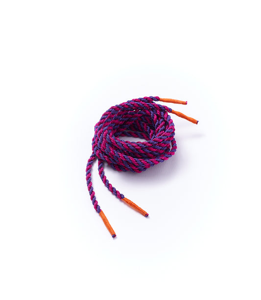 Lokachari Pink Purple Twisted Shoelaces