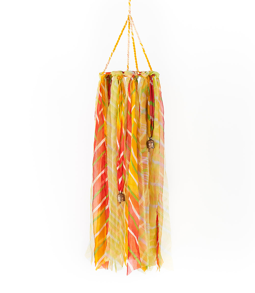 Dancing Windsock With Bells - Assorted Upcycled Sari