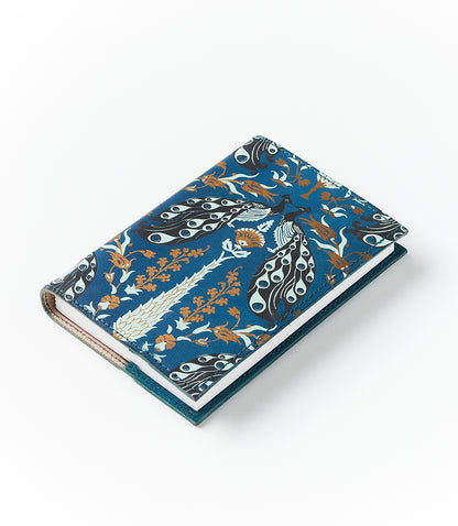 Fauna Peacock 4x6 Leather Journal - Refillable Recycled Paper